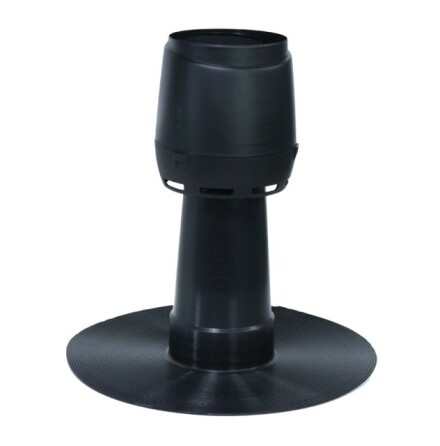 Fuktavluftare � 110 mm f�r papptak Svart