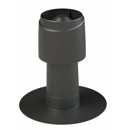 Fuktavluftare � 160 mm f�r papptak Svart
