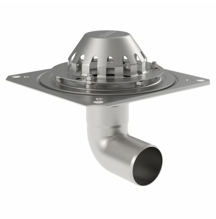 Takbrunn fr gummiduk 75 mm 280x280mm